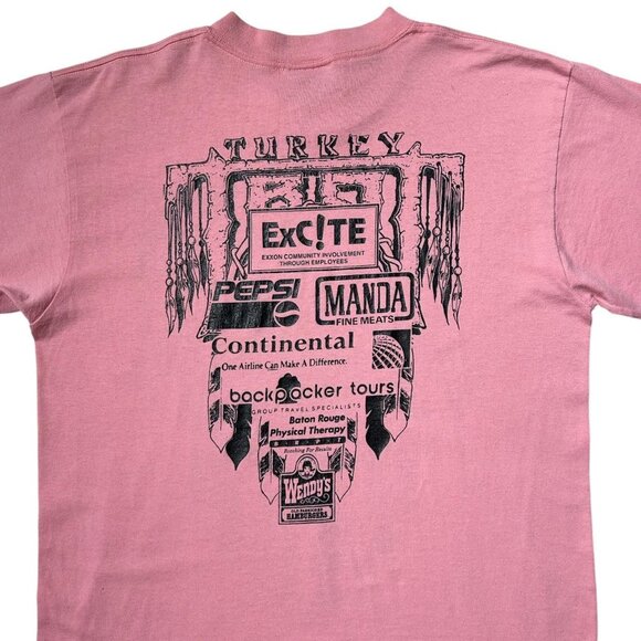 90s vintage Baton Rouge Turkey Trot Race T-shirt Single Stitch Charity Run. - Picture 4 of 6